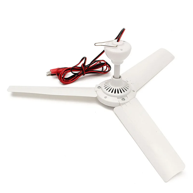 Белый пластиковый DC 12V 6W 3 листья бесщеточный конвертер мотор батарея мини потолочный вентилятор Белый пластиковый DC 12V 6W 3 листья бесщеточный конвертер мотор батарея мини потолочный вентилятор