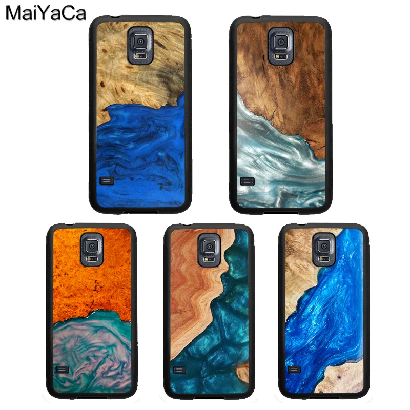 

MaiYaCa Wood Resin Marble TPU Case For Samsung Galaxy S9 S8 S10 Plus Lite S6 S7 Edge S5 Note8 Note9 Phone Cover