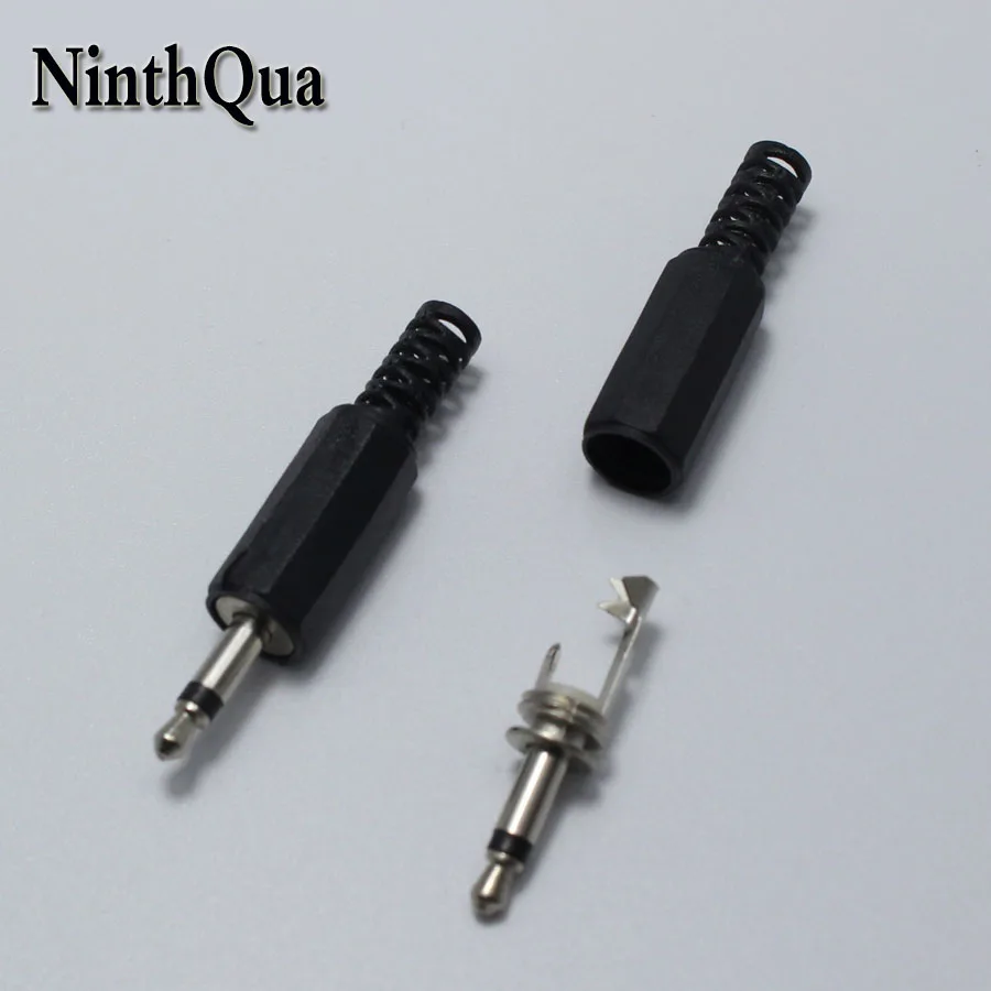 

5pcs 3.5mm Mono Audio Plug 3.5 mm 2 Pole Audio Male Jack Plug Video Adaptor Connector