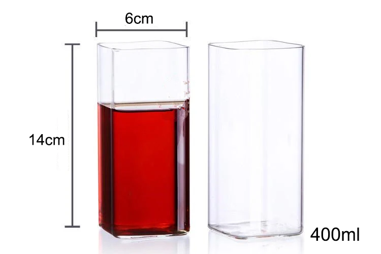 400 мл квадратная стеклянная кружка для воды зеленая чайная чашка кружка для сока, кофейная кружка, Молочный Сок лимонные кружки кофейная чашка, мы можем поддерживать Прямая поставка