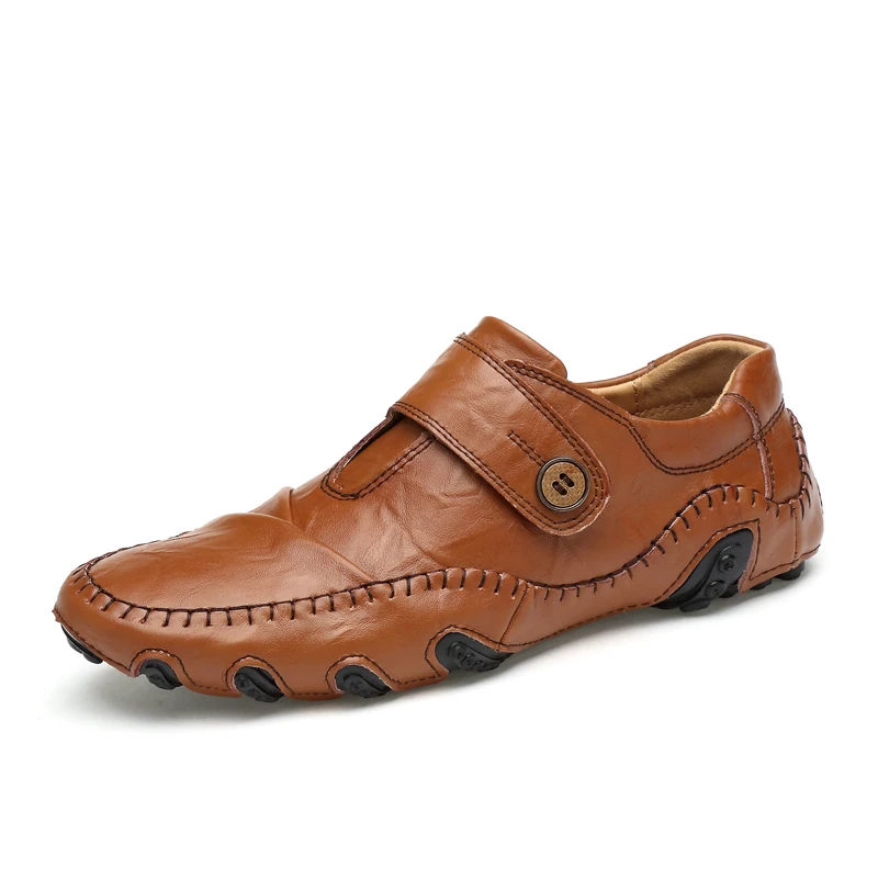 Handmade Genuine Leather Men's Flats Casual Luxury Brand Men Loafers Comfortable Soft Driving Shoes Slip On Leather Moccasins Handmade Genuine Leather Men's Flats Casual Luxury Brand Men Loafers Comfortable Soft Driving Shoes Slip On Leather Moccasins