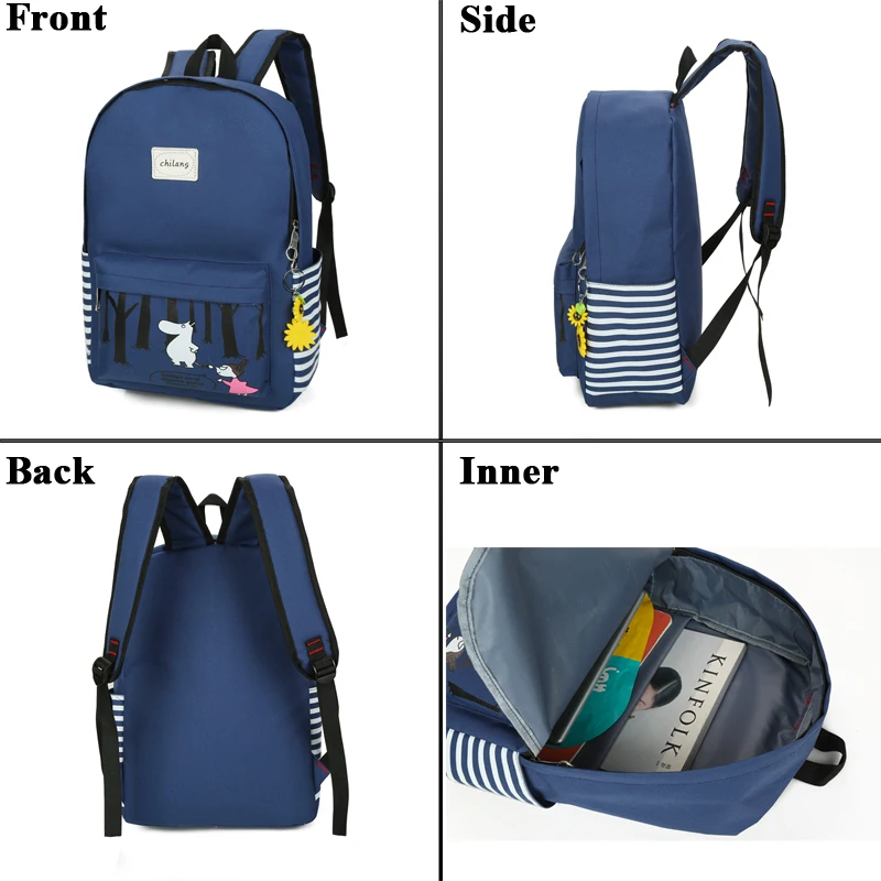 5 шт./комплект холщовый рюкзак для девочек и мальчиков| |