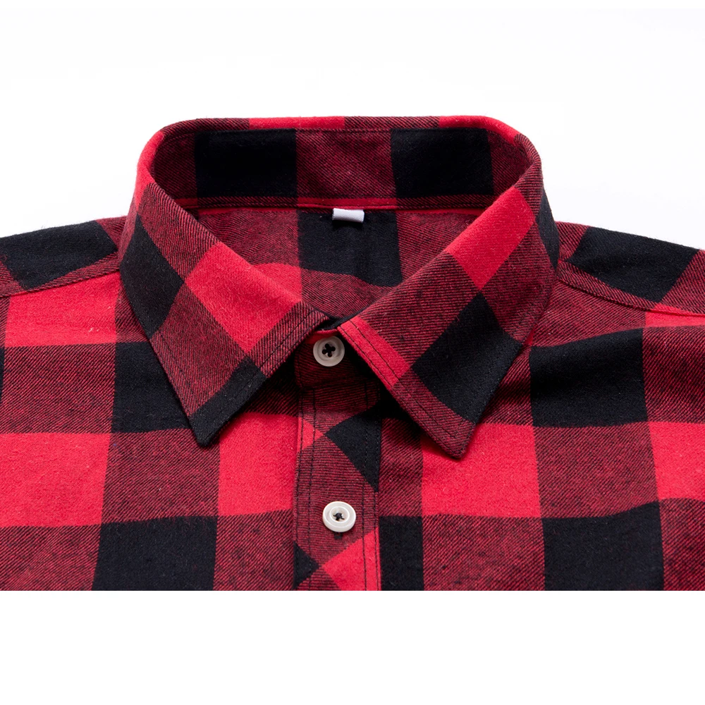 Goede Brand New Flanel Plaid Shirt Mannen Casual Lange Mouw Hoge Katoen Mode 2018 Mannelijke Shirt Chemise Homme Camisa Sociale Masculina