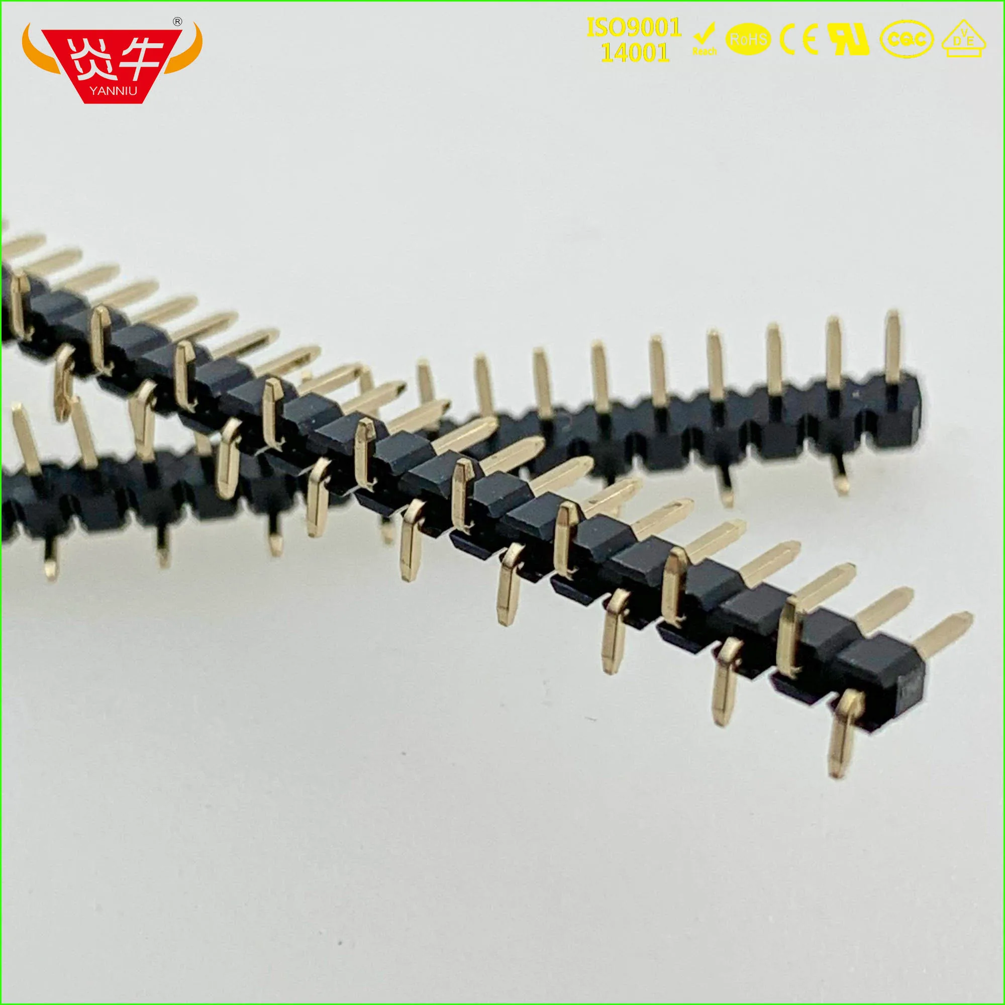 

50Pcs 2.0mm PITCH 1X40P 40PIN MALE STRIP CONNECTOR SOCKET SINGLE ROW VERTICAL SMT PIN HEADER HIGH TEMPERATURES GOLD-PLATED