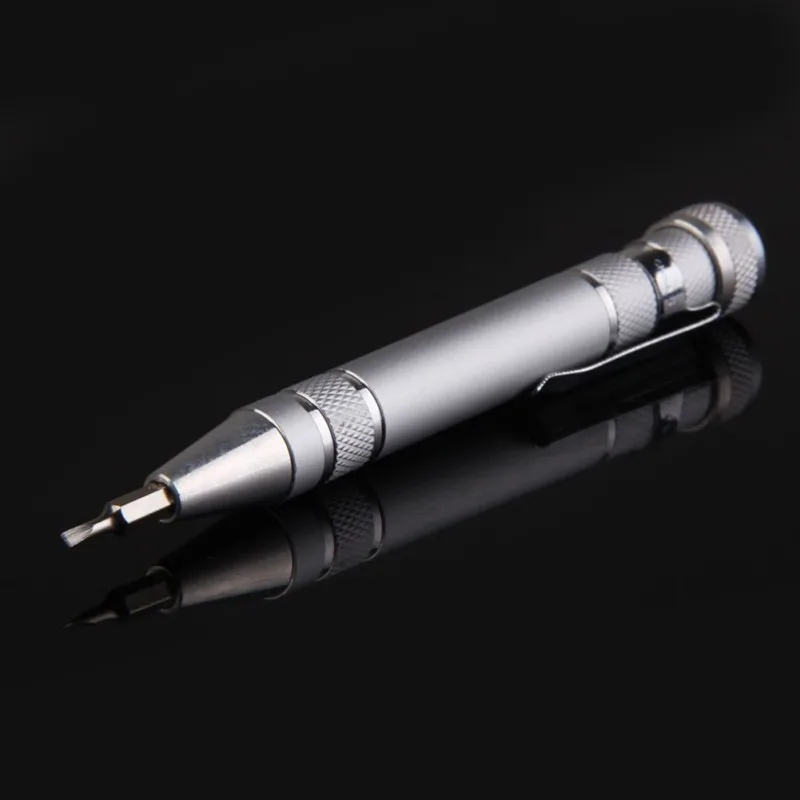 New 8 in 1 Aluminum Precision Multi-Tool Convenient Screw Driver Portable Mobile Tool Kit Screwdriver Pen Set