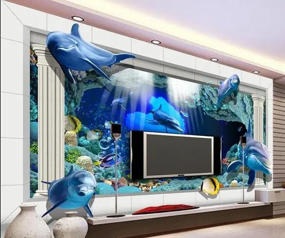 Custom 3d Photo Colorful Embossed Wall Design 3d Wallpaper 3d