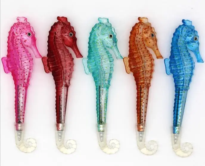 

100pcs/lot New arravial crative dolphin pen Promotional Ocaean series multi-colour fish ballpoint pen Marine seahorse gift pen