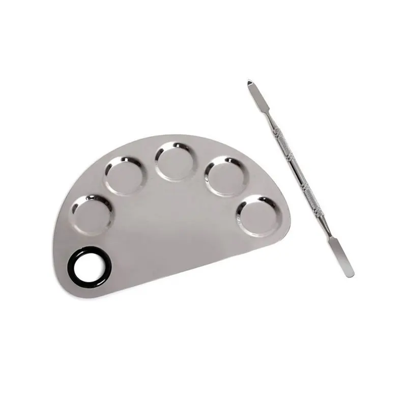 

Cosmetic Stainless Steel Makeup Face Palette Spatula Foundation Mixing Tool Makeup Artist Essential Tools Kits