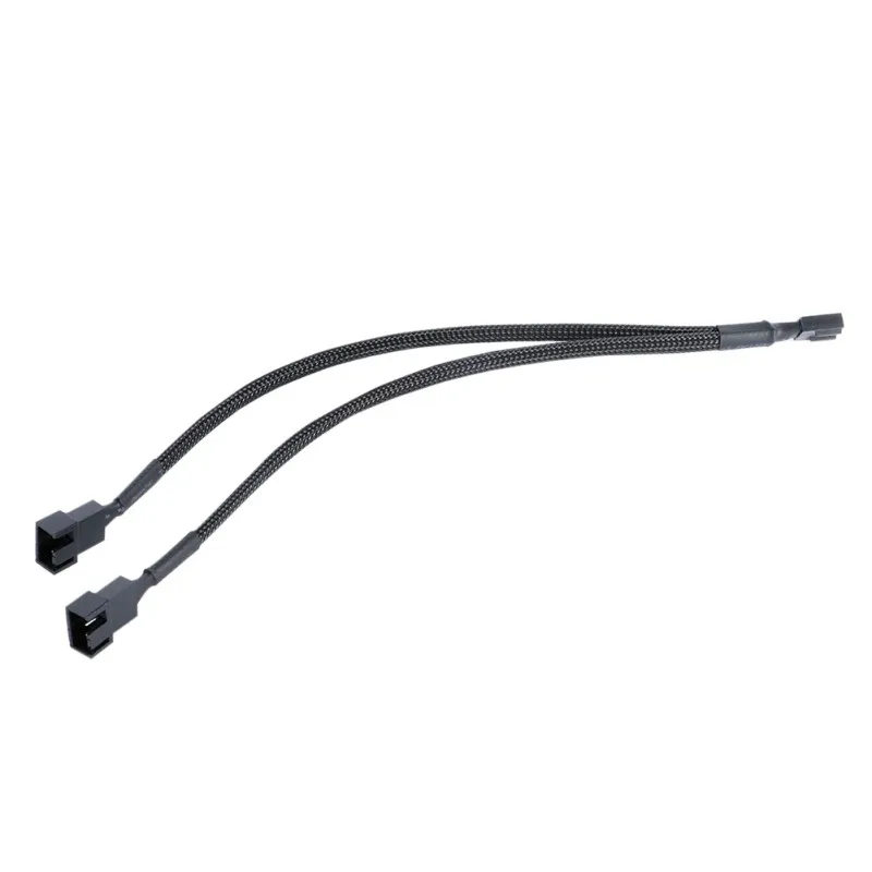 Плетеный Y Сплиттер 3/4 pin PWM Fan компьютерный Удлинительный кабель питания для