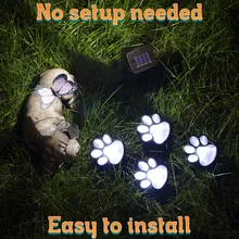 4 Солнечный Кот в форме лапки животного светодиодные солнечные лампы сад на открытом воздухе фонарь светодиодный путь декоративное освещение лапки лампа