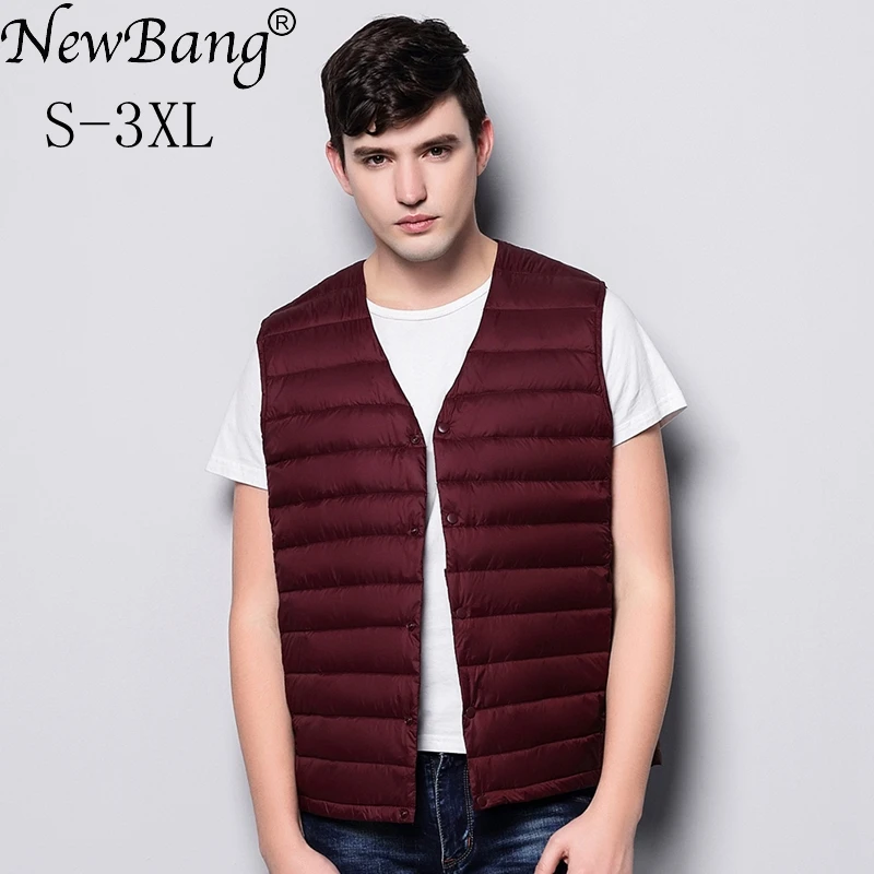 Жилет мужской пуховой ульсветильник с V образным вырезом без рукавов|v-neck brand|v-neck