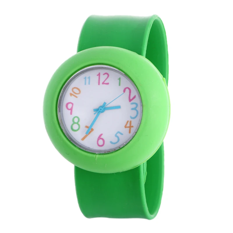 

Gnova Platinum Silicone Slap On Watch Children Kids students boy wristwatch Girl jelly silicon reloj Christmas