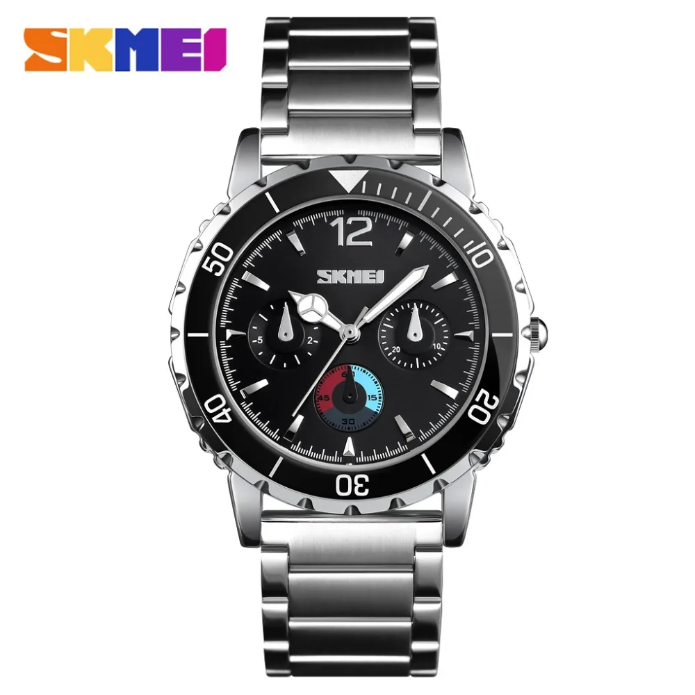 

SKMEI Outdoor Sport Watch Men Business Fashion Mens Watches Top Brand Waterproof Stainless Steel Quartz Watch relogio masculino