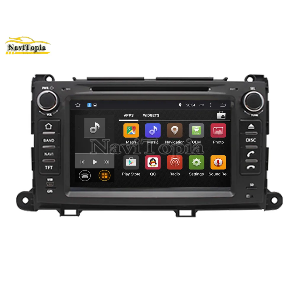 Top NAVITOPIA 4G RAM 64G ROM PX6 Six Core Android 9.0 Car DVD GPS Navigation for Toyota Sienna/XL30 2013 2014 2015 2016 2017 2018- 4