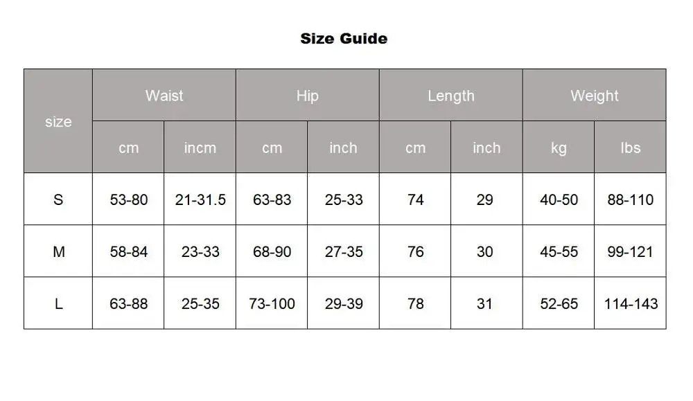 size guide 5610
