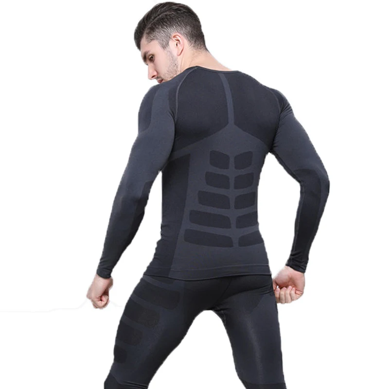 warm long johns Brand Winter Thermal Underwear Sets Men Quick Dry Anti-microbial Stretch Thermo Underwear Male Warm Long Johns Underwear Suits thermal bottoms mens