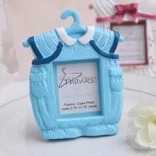 Древесины партии Винтаж 10 шт. Детский День Детская одежда на день рождения Сувениры и подарки фото Рамки украшения синий FL1596