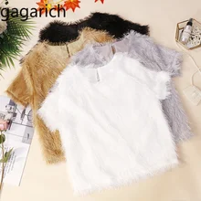 Gagarich корейская модная женская футболка Лето Ins Свободный Топ с короткими рукавами и кисточками