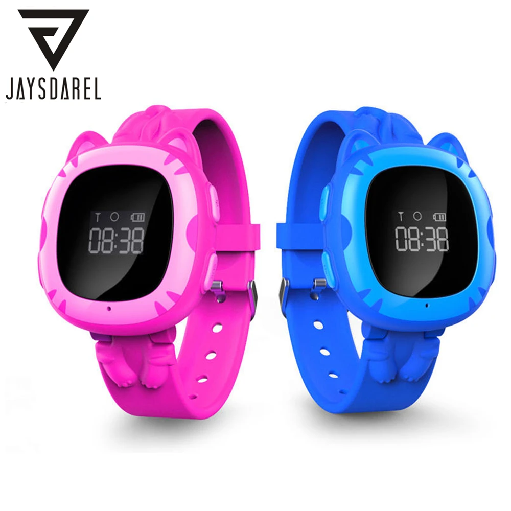 

JAYSDAREL SMA Cat Kids GPS LBS Tracker SOS Call Smart Watch GPRS Child Baby Location Device Remote Monitor PK Q50 Q90