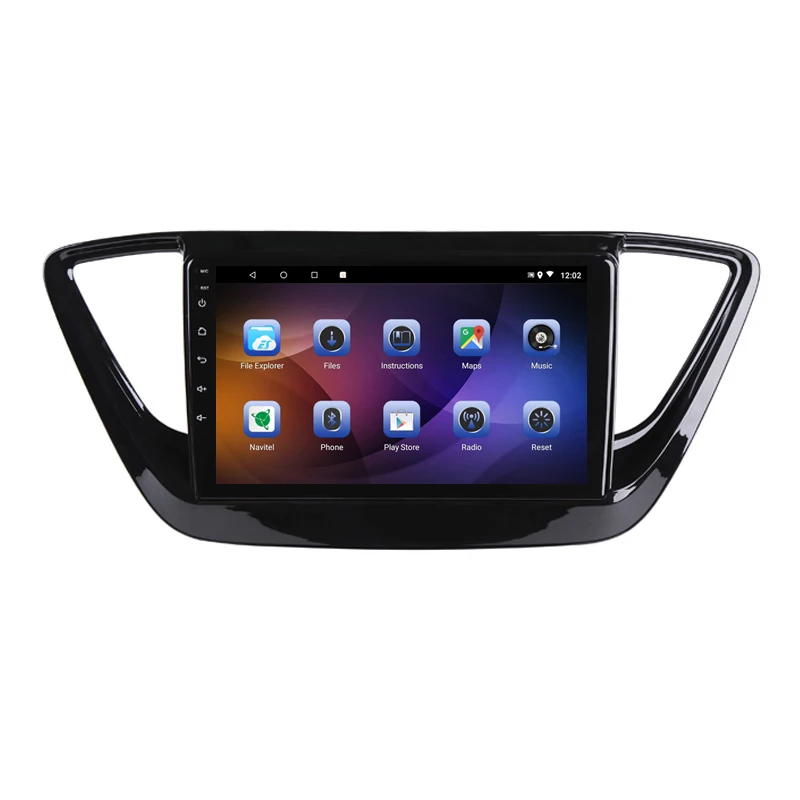 Excellent 9" 4G RAM 8 cores Android Car DVD GPS Navigation For Hyundai Verna Solaris 2017 2018 2019 audio stereo car radio bluetooth wifi 2