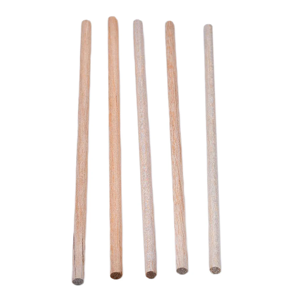 5pcs 8*250mm Craft Sticks Round Rod Balsa Wood Bar Hobby Model DIY Accessory