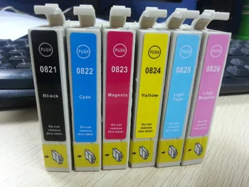 

24pcs free shipping Ink Cartridge T0821/T0822/T0823/T0824/T0825/T0826 for Epson Photo R270/R390/RX590/RX615/R295 Printer