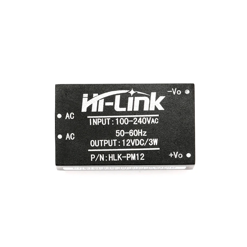 HLK-PM01 HLK-PM03 HLK-PM12 HLK-5M05 HLK-5M12 AC-DC 220V 5V 3,3 V 12V 5V700mA Питание модуль переменного/постоянного тока, стабилизированный понижающий модуль - Color: HLK-PM12(12V)