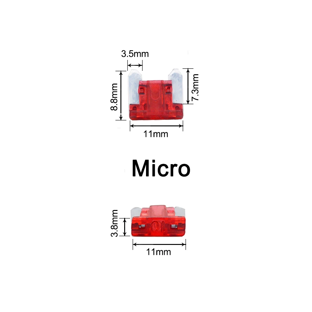 Mini Size MICRO Car Auto Blade Fuse 50pcs/lot car fuses kit