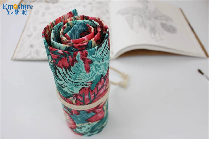 Emoshire Pencils handmade canvas cloth curtains hole pencils pencils (7)