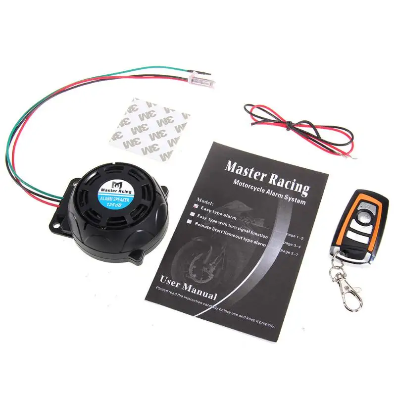 Motorcycle Anti-theft Security Alarm System Burglar Alarm Remote Control