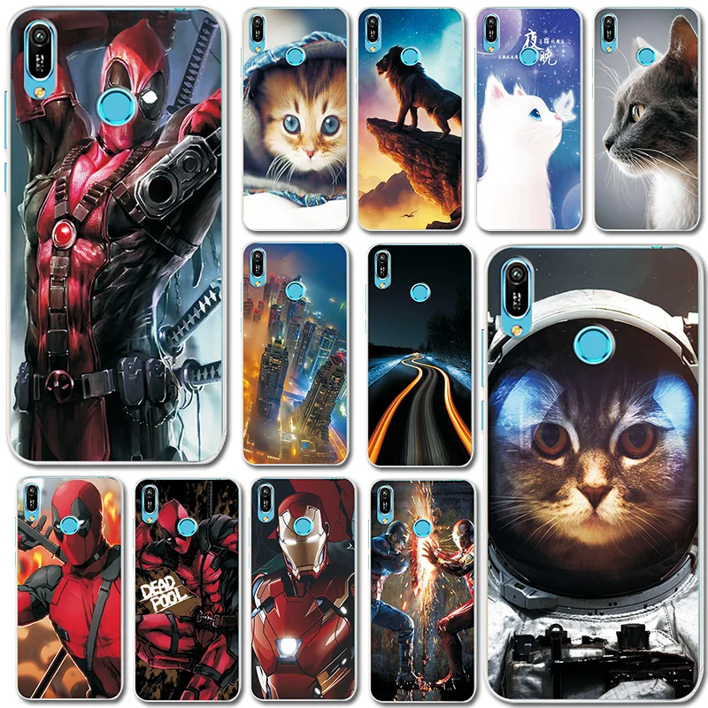

For Huawei Honor 8A 6.09'' JAT-LX1 Phone Bags Iron Man Cute Bear Case Cover Fantasy Brilliant For Huawei Y6 2019 Fundas Case