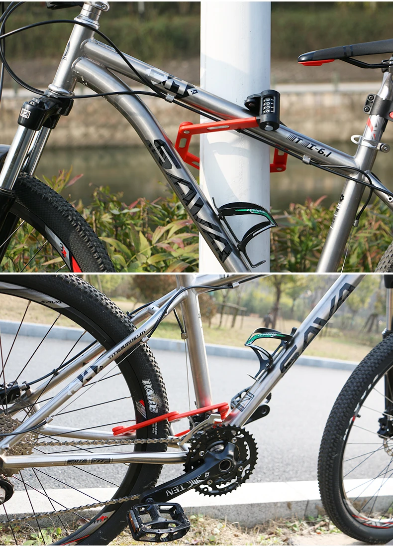 WHEELSafety Foldable Lock MTB Mountain Bike Lock Anti-cut Alloy Steel Anti-theft