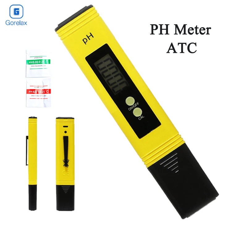 Gorelax Protable LCD Digital PH Meter Pen Tester Accuracy 0.01 with ATC
