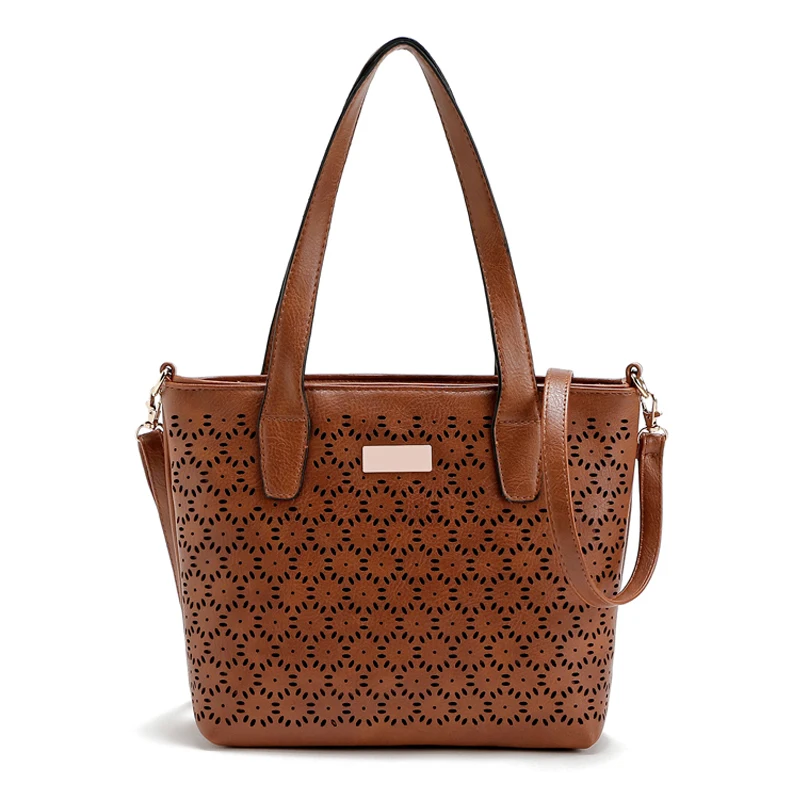 

2017 New Luxury OL Lady bags handbags women famous brands Hollow Out Handbag Tote Bag Fashion Lady PU Leather Shoulder handbags