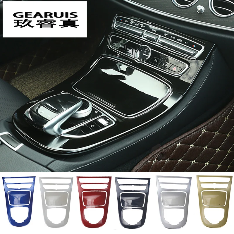 

Car Interior Console Gear Shift Panel Covers Trim Styling decoration Stickers For Mercedes Benz E Class W213 Auto Accessories