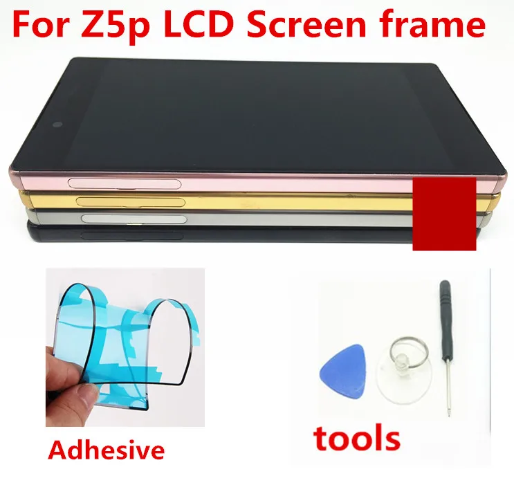 Tanie Dla Sony Xperia Z5 Premium E6853 E6883 E6833 wyświetlacz Lcd z ekranem dotykowym panel digitizera zgromadzenie kompletna rama