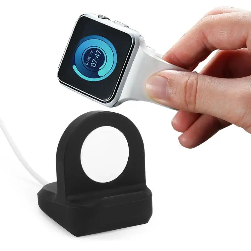 

Silicone Charger Stand for Apple Watch Charger Smart Watch Charging Station Holder for Apple Watch Series 1/2/3 Charging Dock
