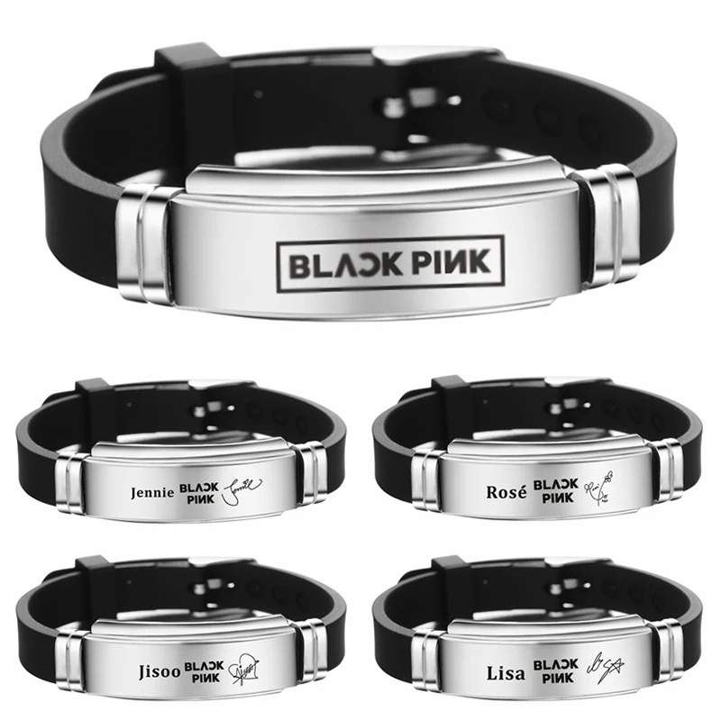 

Kpop Blackpink Bracelet Fashion Korean Girls Group Stainless Steel Bangle Bracelet Fans Gifts