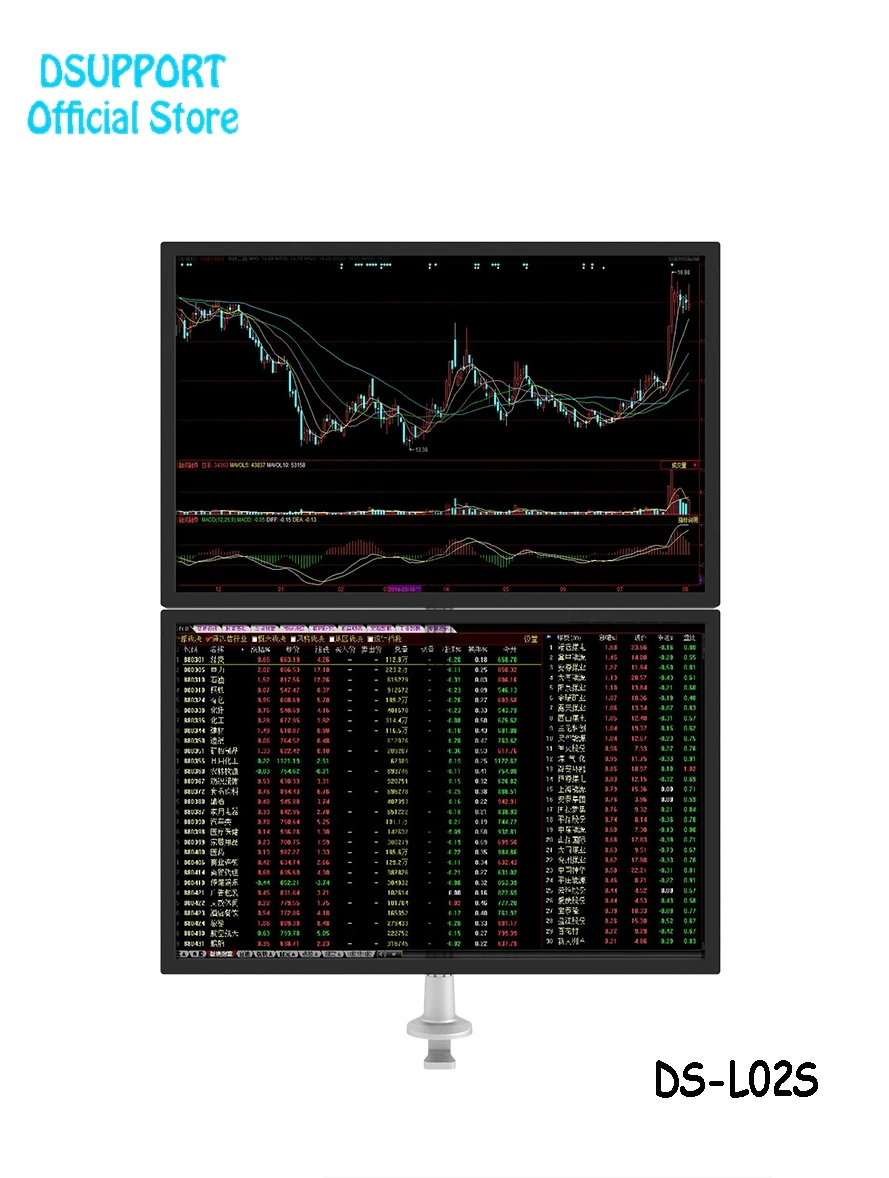 Настольный алюминиевый сплав 14-24 дюймов Двойная стойка-держатель для монитора полное движение вверх и вниз светодиодный ЖК-дисплей монитор крепление поддержка L02S
