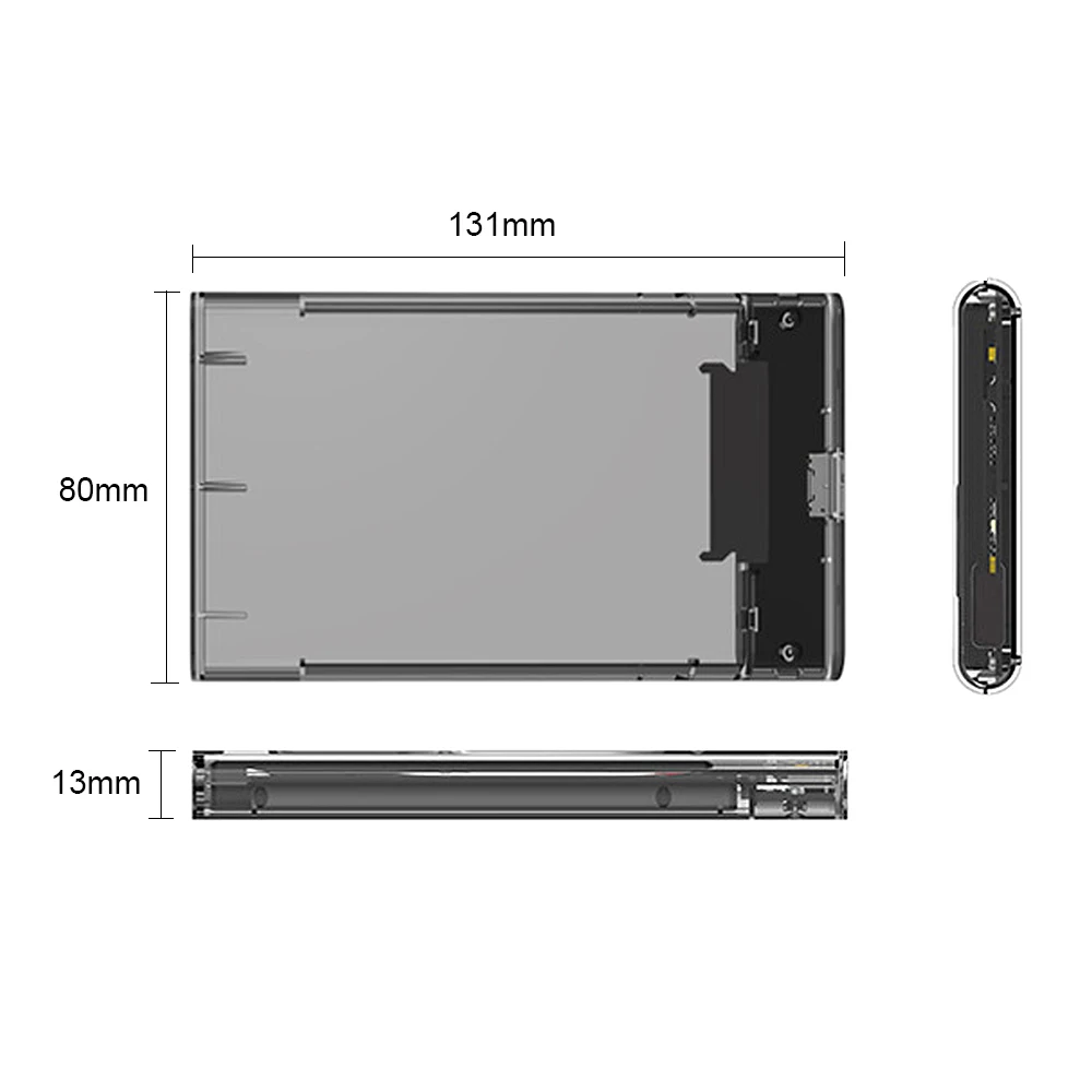 CHIPAL высокоскоростной 2," прозрачный чехол USB 3,0 коробка SATA HDD жесткий диск Внешний HDD корпус инструмент Поддержка 2 ТБ SDD Caddy