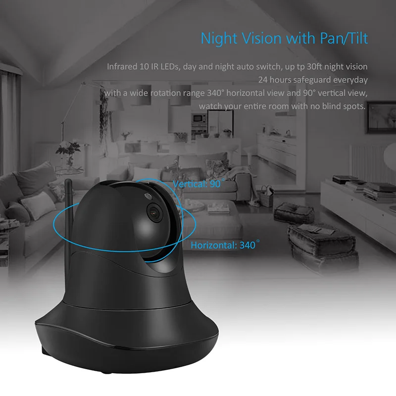 

HD 1080P Wireless IP Camera WiFi Baby Monitor Built In Microphone Home Security Surveillance Camera LCC77