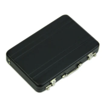 

Aluminum password box Card Case Mini suitcase Password briefcase Black