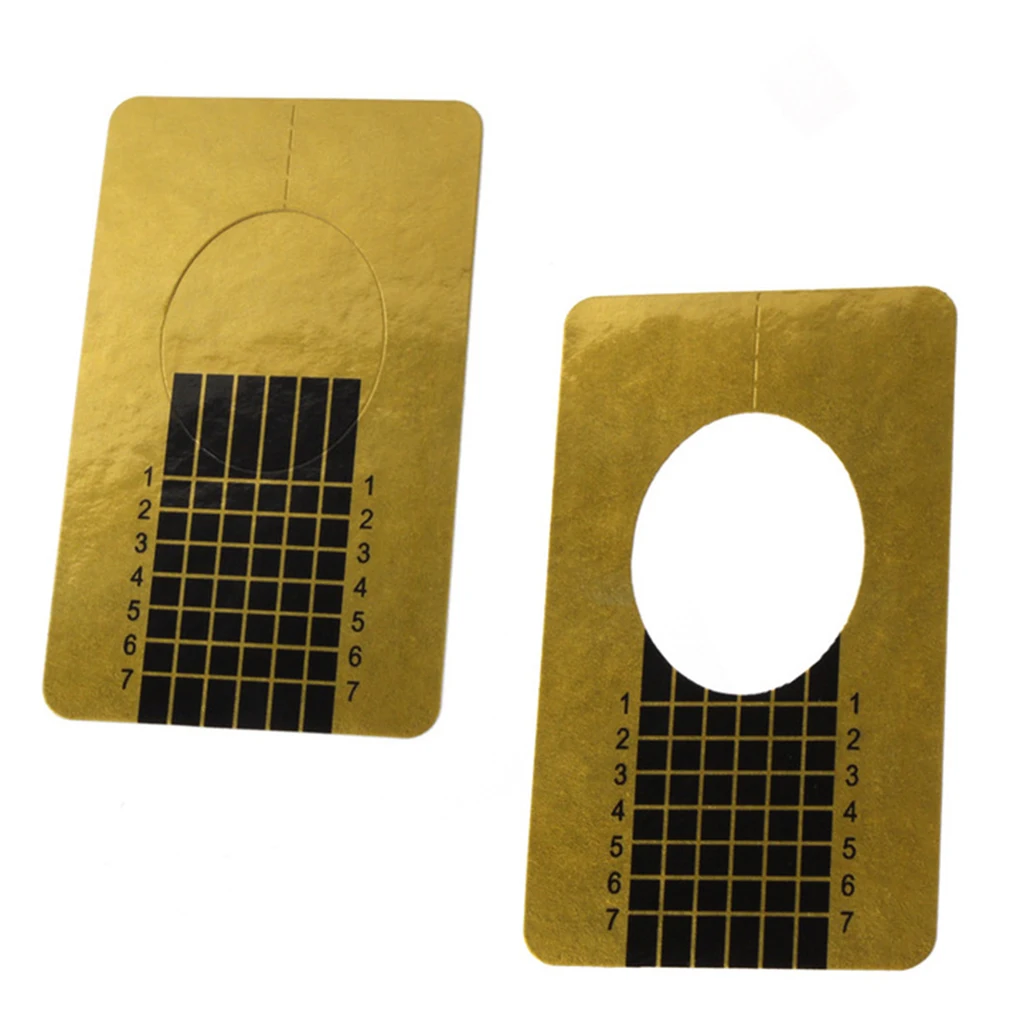 

100pcs/set New Portable Square Nails Form Sticker Nail Paper Holder for UV Gel Nail Manicure Tools
