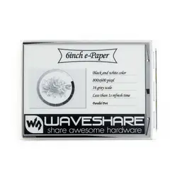 Waveshare 6 дюймов E-Ink дисплей, 800x600 разрешение, параллельный порт, без платы, низкое энергопотребление, широкий угол обзора