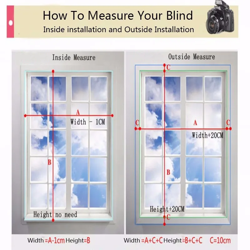how to measure the window ( inside and outside)