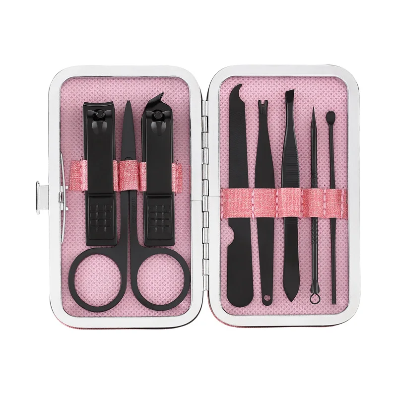 

8pcs New Manicure Nail Clipper Pedicure Set Portable Travel Hygiene Kit Stainless Steel Cutter Nail Art Cutter Pedicure Tool Set