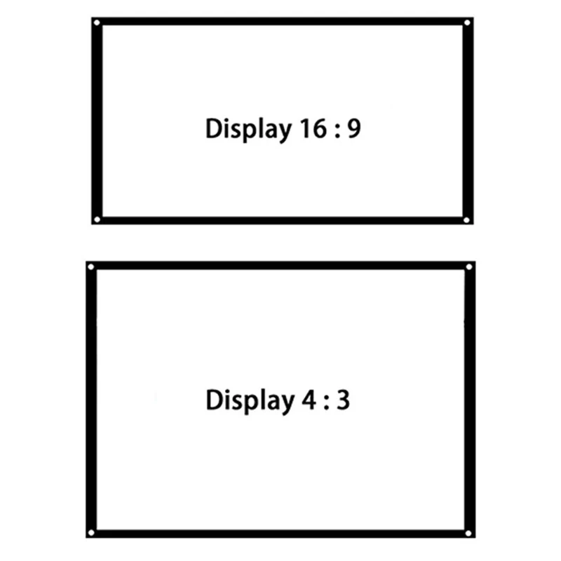 Thinyou складной экран для проектора 120 дюймов 16:9 ткань матовый белый проекционный экран для проектора ПВХ материал ecran проекция