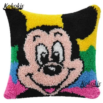 

3D Hook and latch kits cross stitch patterns Cushion embroidery yarn handicraft Crocheting Rug yarn cartoon diy rug carpet