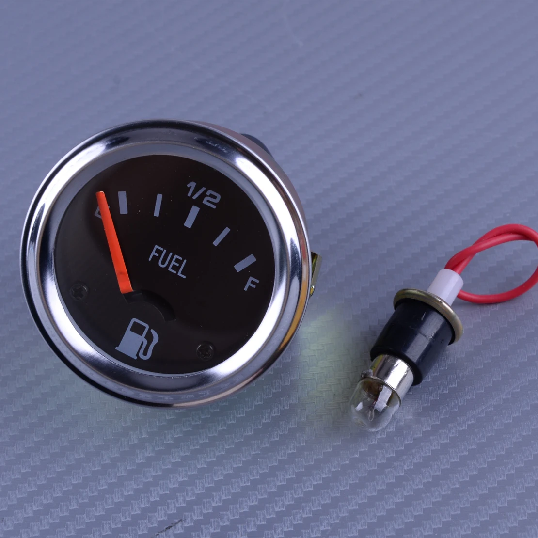 

CITALL 2" 52mm Universal Black Iron Mechanical Car Boat Fuel Level Gauge Without Sensor E-1/2-F Pointer 12V