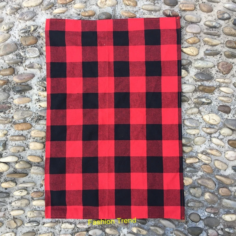 100pcs/lot monogram heat press vinyl Christmas buffalo plaid kitchen towel personalize tea towel home decoration